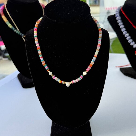 Pucca necklace with mother pearl - Picture 4 of 5